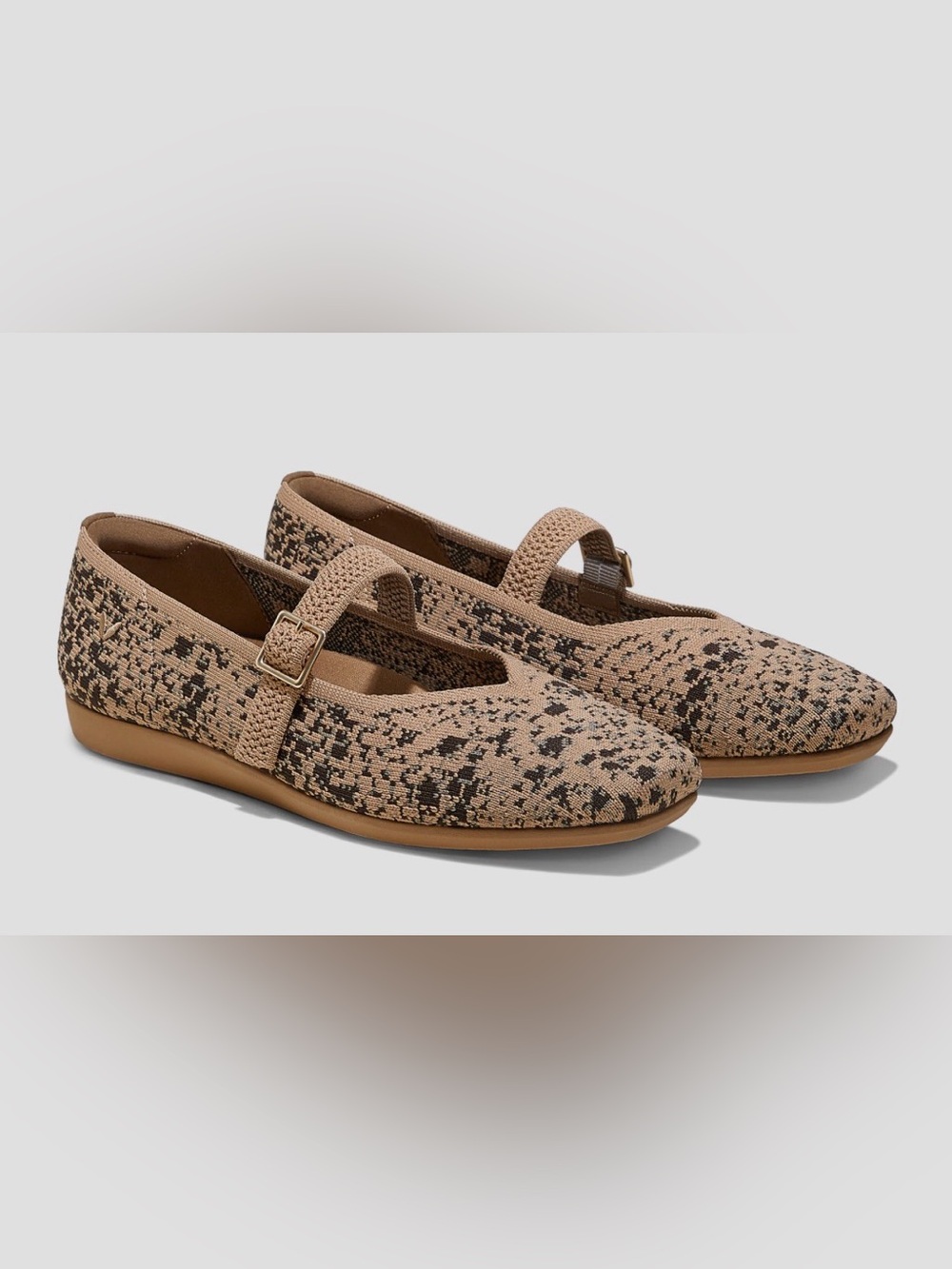 Vivaia Square Toe Mary Jane Snake Print Flats size 43/US11